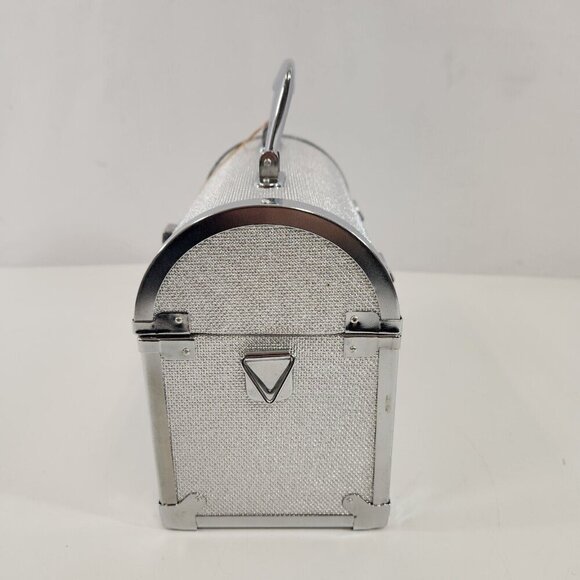 International Silver Co Metallic Vinyl Travel Case Metal Trim Hardshell w/ Box - Picture 3 of 15